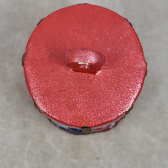 Vintage Painted Ceramic Drum Christmas Ornament - Picture 2 of 7